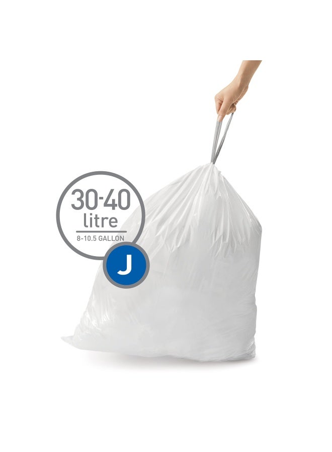 simplehuman Code J Custom Fit Drawstring Trash Bags In Dispenser Packs 60 Count 30 45 Liter 8 12 Gallon White  - Image 2