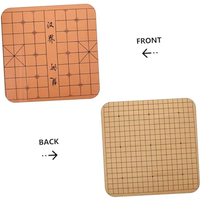 VICASKY Foldable Chinese Chess Checkerboard PU Leather Board Xiangqi Mat Portable Chinese Chess Game for 2 Players for Teens Adults Family Light Brown - Image 5