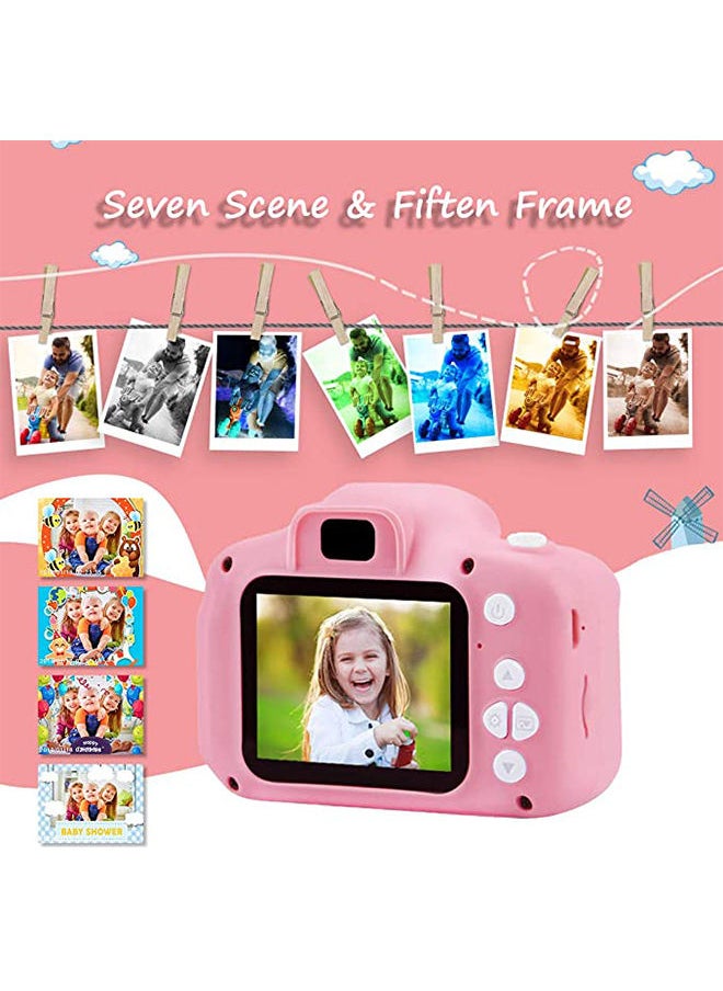 ماركة غير محددة - Gift Blue Mini Children Lcd 2inch Hd Digital Camera Video Photo Recorder Kids Toy Selfie Camera with 32gb Sd Card - Image 1