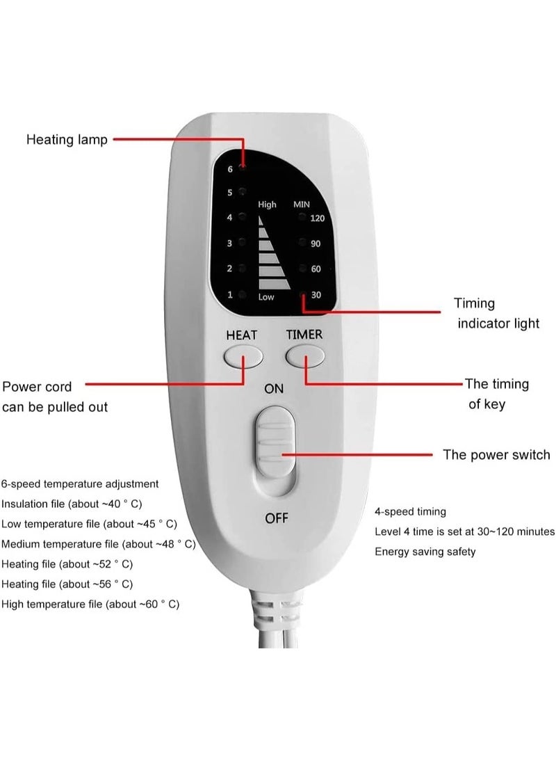 وسادة تدفئة كهربائية – وسادة تسخين ناعمة ومريحة لتخفيف آلام الظهر والتشنجات مع علاج حراري رطب وجاف (6 قطع) - Image 2