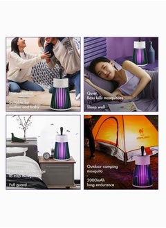 KASTWAVE Bug Zapper Mosquito Killer Electric Mosquito Killing Lamp Portable USB LED Light Mosquito Trap for Home Bedroom Outdoor Camping Mosquito Killer Lamp Mosquito Trap USB Powered Green  - Image 2