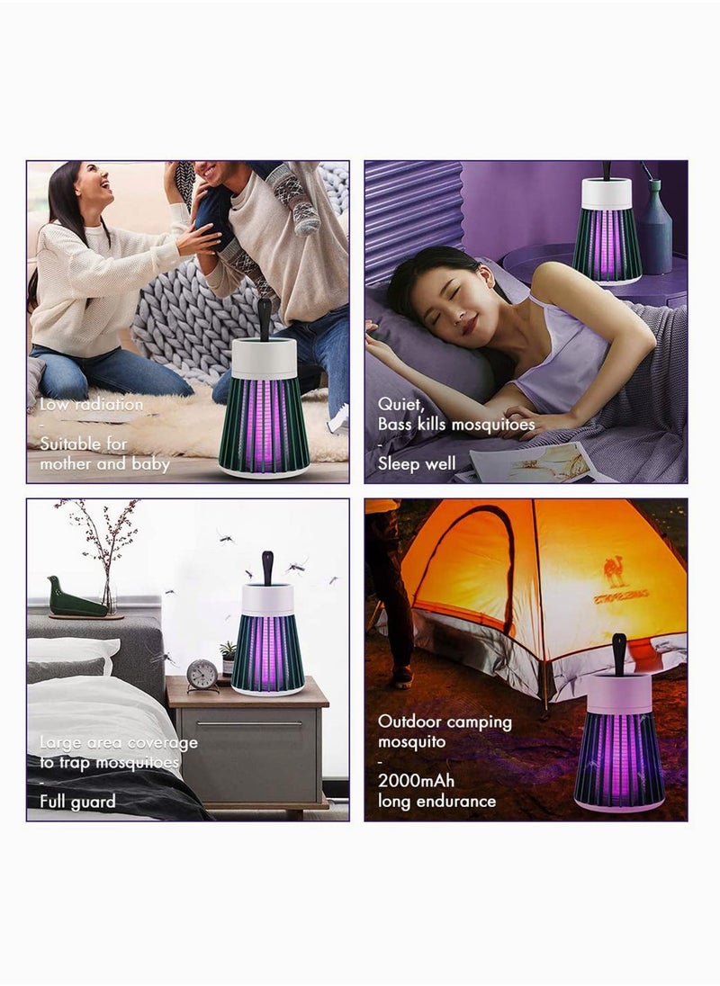 KASTWAVE - Bug Zapper Mosquito Killer Electric Mosquito Killing Lamp Portable USB LED Light Mosquito Trap for Home Bedroom Outdoor Camping Mosquito Killer Lamp Mosquito Trap USB Powered Green - Image 1
