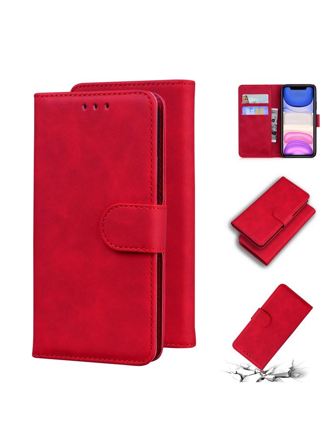 Zaboon Case For iPhone 11 Skin Feel Pure Color Flip Leather Phone Case - Image 1