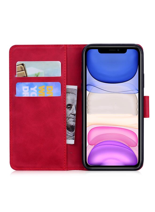 Zaboon Case For iPhone 11 Skin Feel Pure Color Flip Leather Phone Case - Image 4
