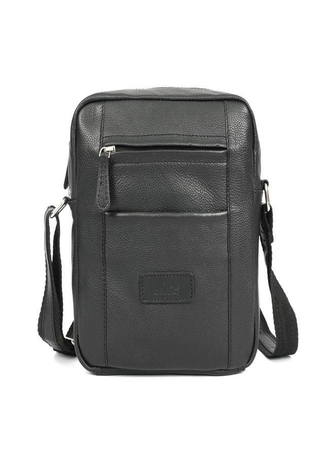 Celtic Premium Export Quality Leather Crossbody Bag for Men with Adjustable Strap & Multiple Zip Pockets - Image 1