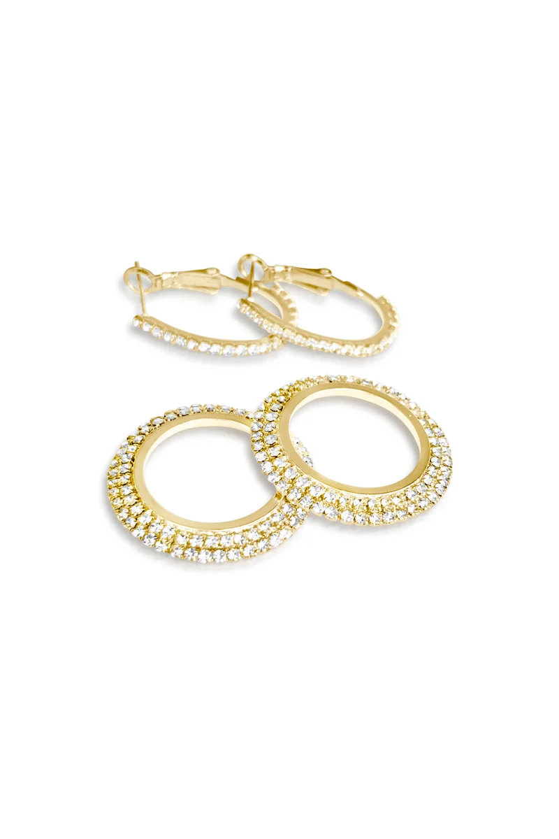 Hzmer Jewellery  Crystal Shimmer Earrings for Women | Best Price UAE