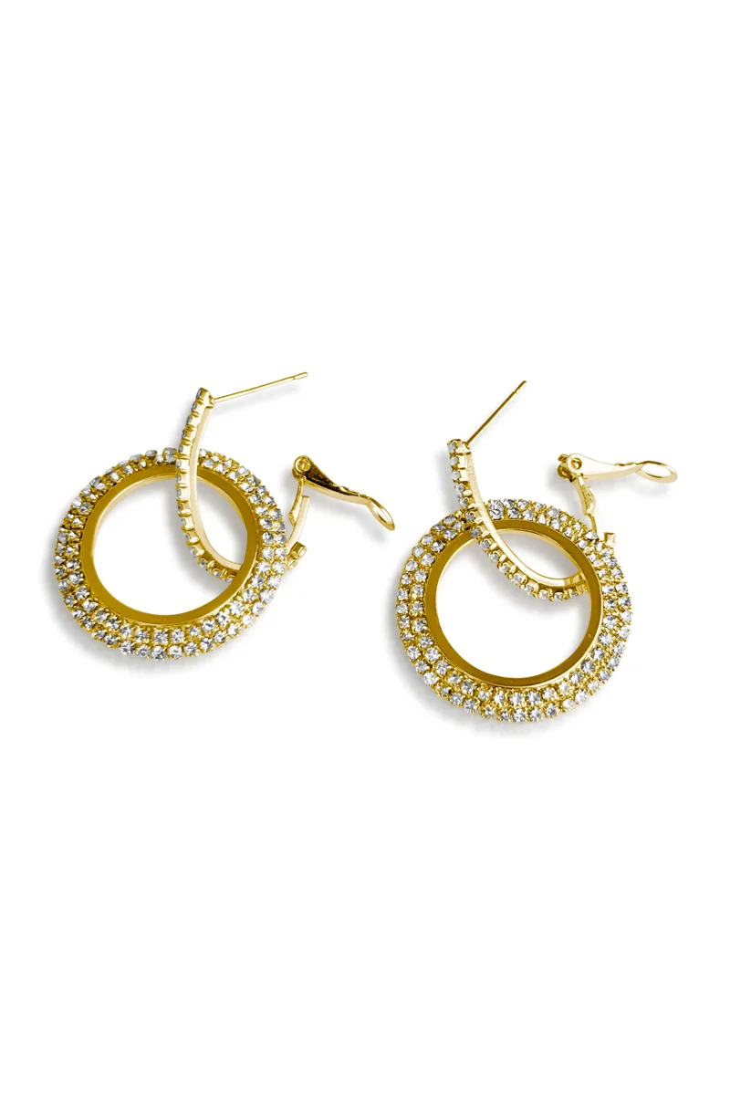 Hzmer Jewellery  Crystal Shimmer Earrings for Women | Best Price UAE