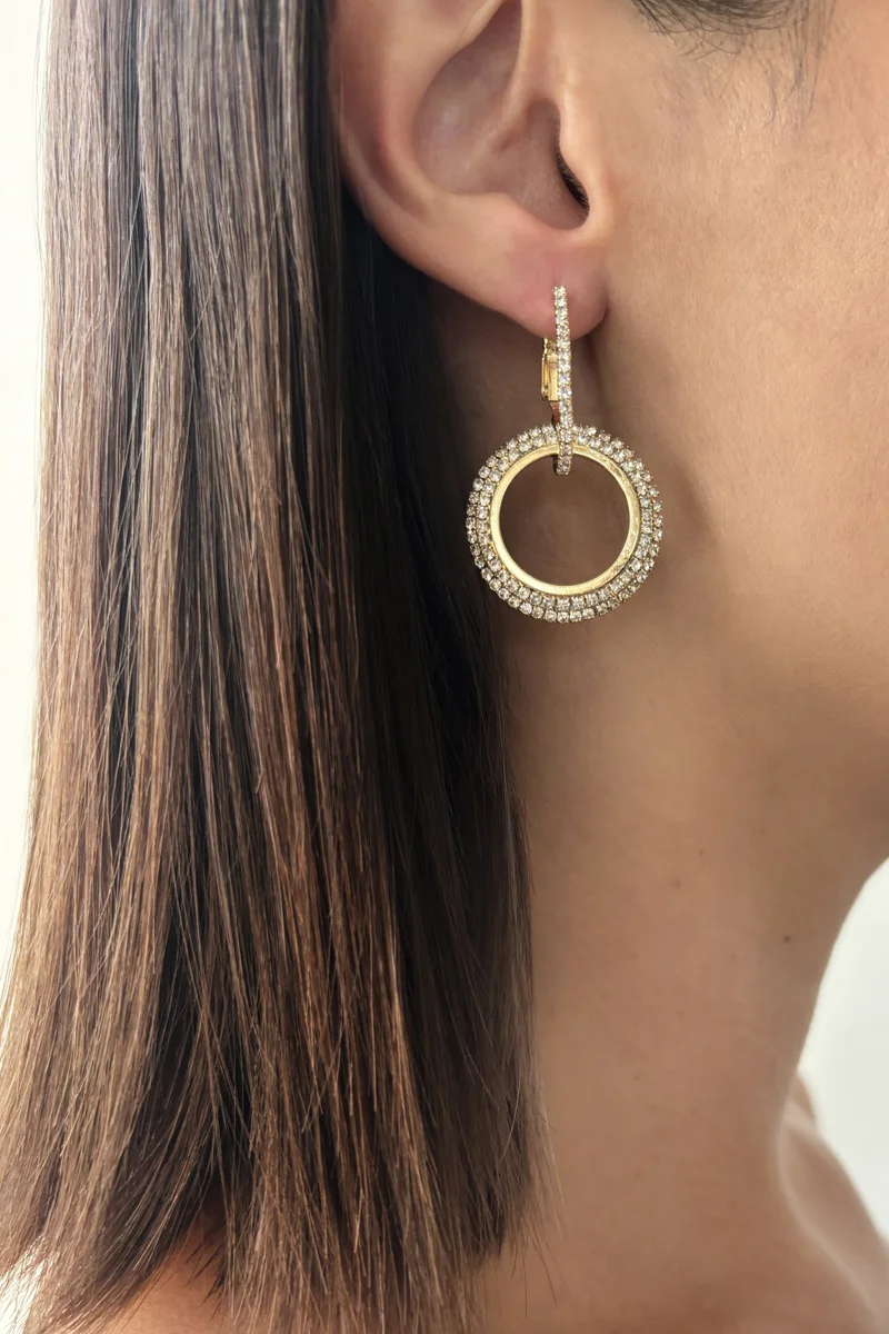 Hzmer Jewellery Crystal Shimmer Earrings