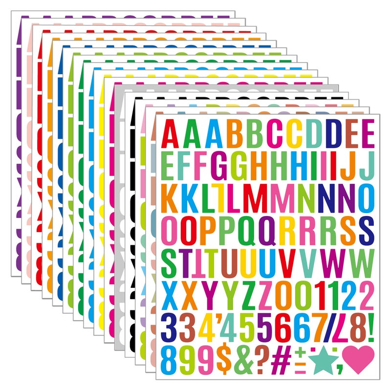 1 Inch Black Bold Vinyl Self-Adhesive Alphabet Stickers for DIY Crafts - Image 1