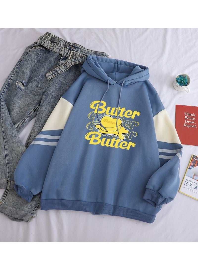 NIBEMINENT Autumn and Winter Hoodie Sweater Bts Butter Hooded Sweater  - Image 3