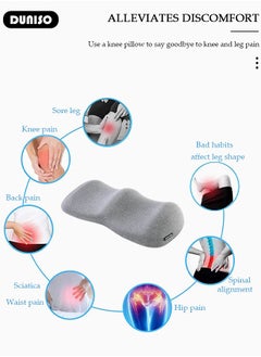 DUNISO Memory Foam Knee Pillow,Knee Pillow Leg Elevation Wedge Pillow,Leg Pillows for Sleeping,Elevation Pillow for Relieve Sciatica, Back, Knee, Joint and Pregnancy Pain  - Image 3
