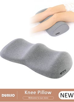DUNISO Memory Foam Knee Pillow,Knee Pillow Leg Elevation Wedge Pillow,Leg Pillows for Sleeping,Elevation Pillow for Relieve Sciatica, Back, Knee, Joint and Pregnancy Pain  - Image 1