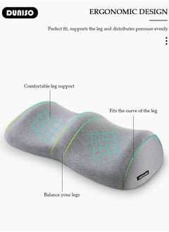 DUNISO Memory Foam Knee Pillow,Knee Pillow Leg Elevation Wedge Pillow,Leg Pillows for Sleeping,Elevation Pillow for Relieve Sciatica, Back, Knee, Joint and Pregnancy Pain  - Image 2