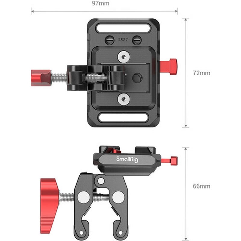 SmallRig Mini V Mount Battery Plate with Crab-Shaped Clamp - Image 2