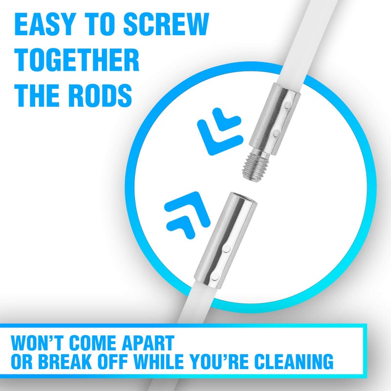 SP HOME GOODS The Professional Dryer Vent Cleaner Kit -(20-Feet) Innovative Lint Remover Reusable Strong Nylon| Flexible Lint Brush with Drill Attachment for Faster Cleaning - Image 5
