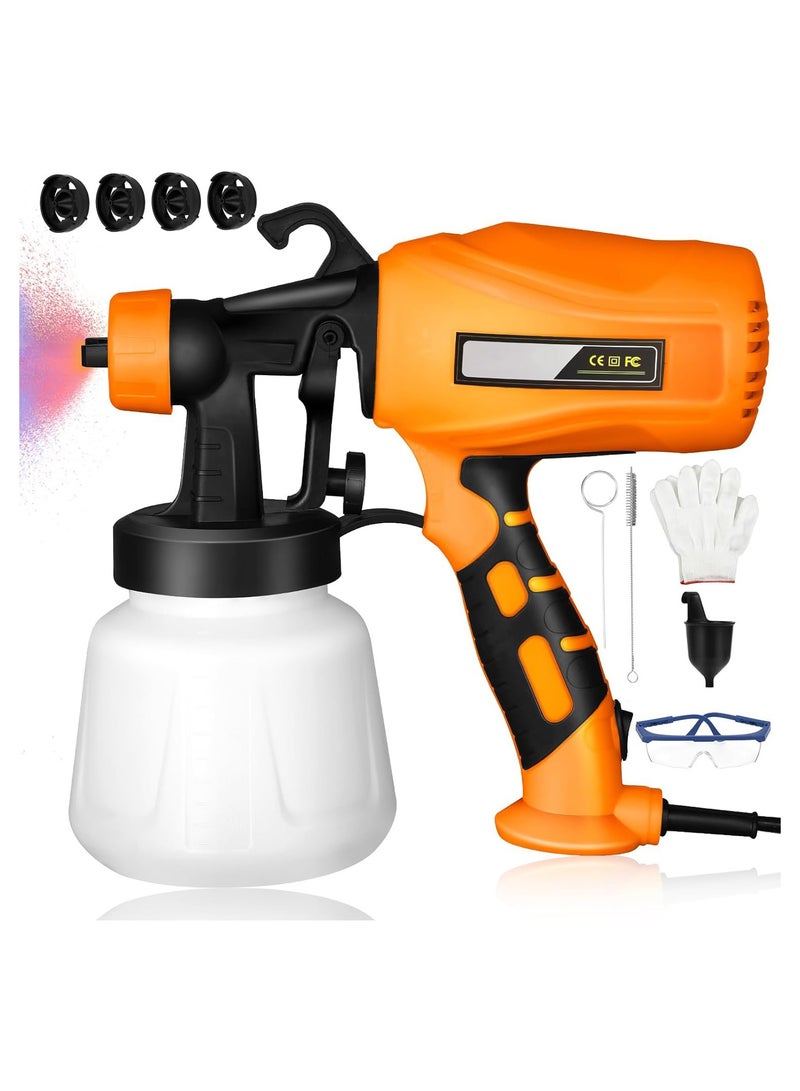 Excefore Paint Sprayer, Hvlp Spray Gun, Electric Paint Sprayer with 4 Nozzles, 3 Patterns, Easy to Clean, for Furniture, Cabinets, Fences, Walls, Doors, Garden Chairs  - Image 1