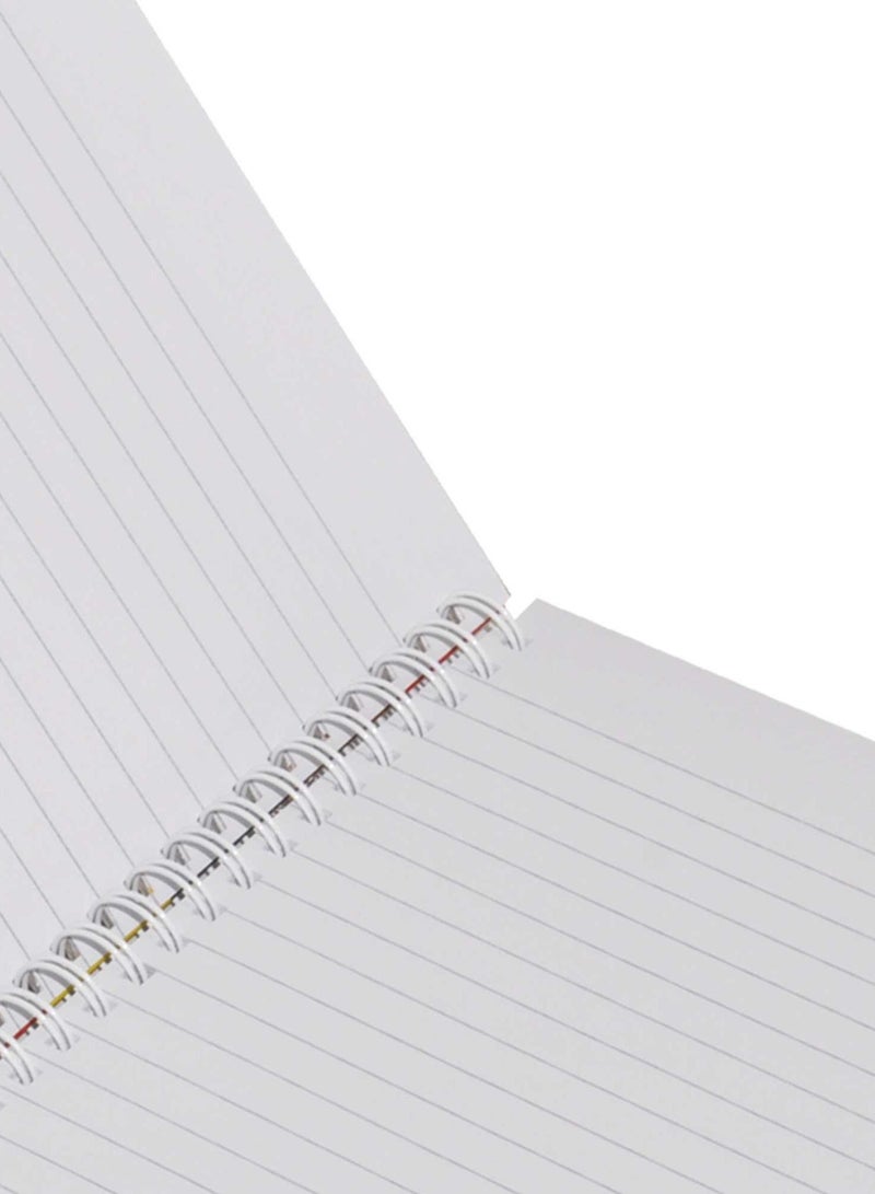 FIS LIGHT Pack of 5  Spiral Hard Cover Note Book 100 Sheets. Size : 9X7 Inches (22.86 X 20.32 CM) -LINBS971001307 - Image 3