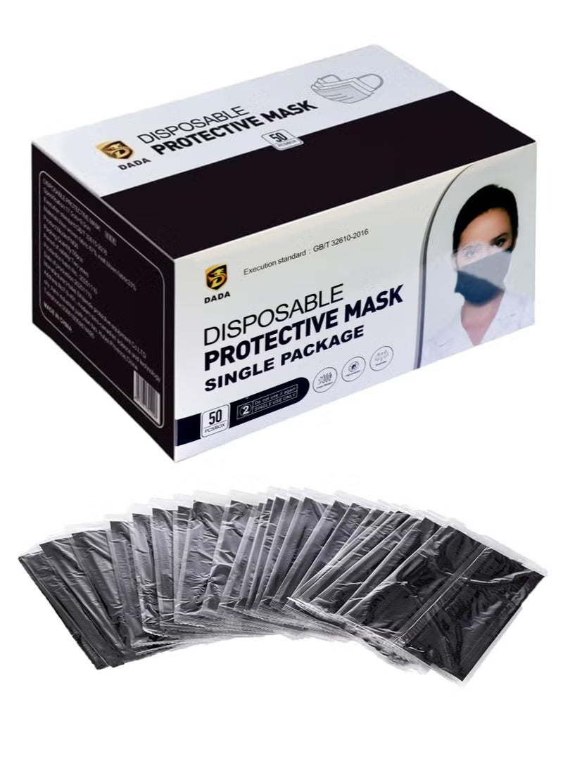 Dada Face Mask Single Black and White, Individually Packed - Image 1