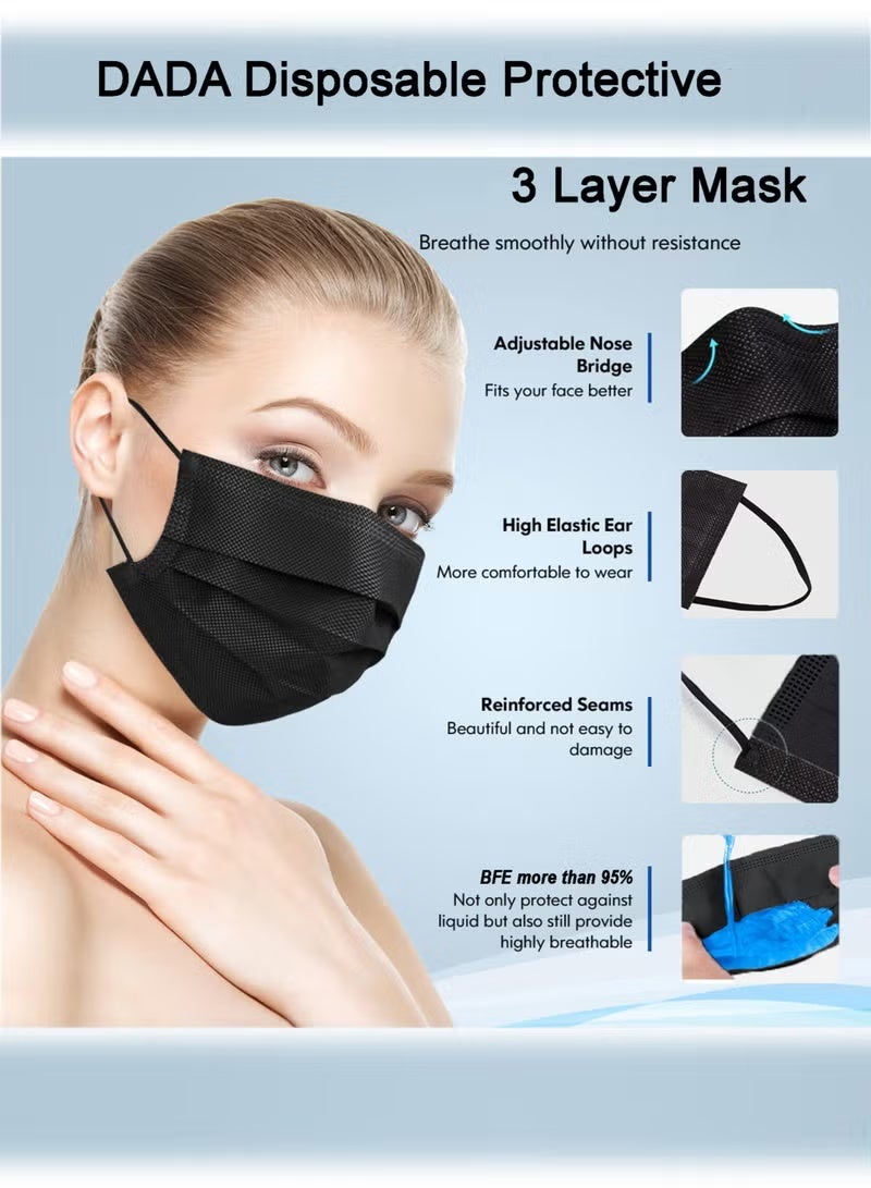 Dada Face Mask Single Black and White, Individually Packed - Image 3