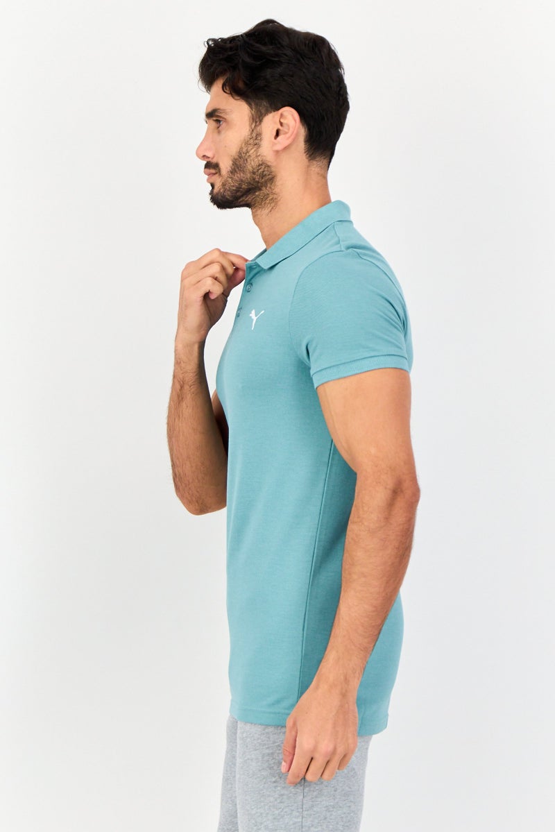 PUMA Men Sportswear Fit Short Sleeve Outdoor Polo Shirt, Mineral Blue - Image 2