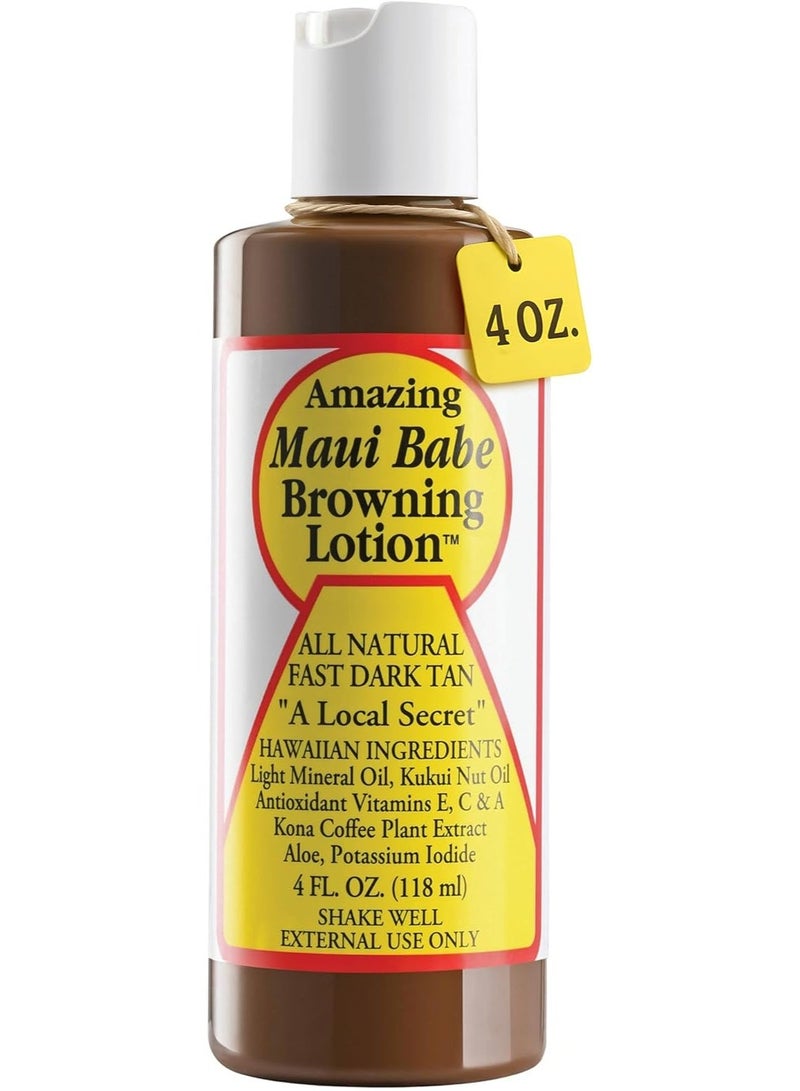 Maui Babe Browning Lotion 236ml All Natural Fast Dark Tan Lotion with Hawaiian Ingredients Sun Tanning Accelerator for Deep Long Lasting Tan - Image 1