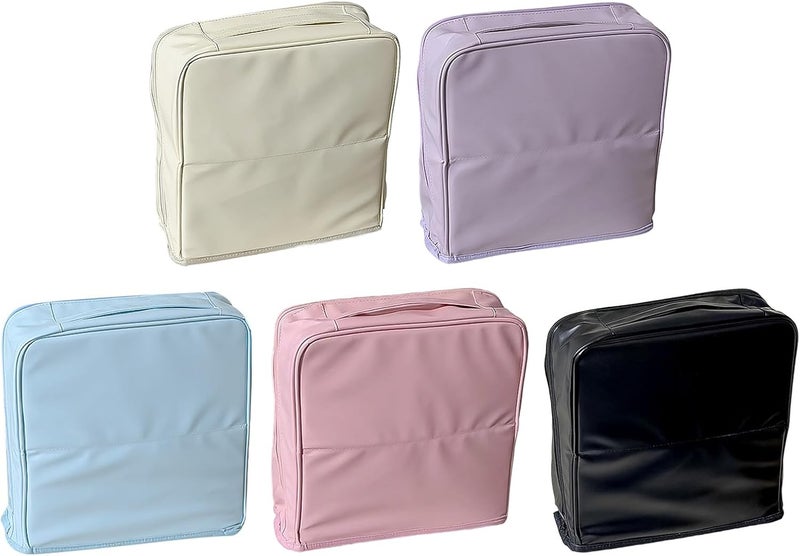 Compact Vertical Cosmetic Case in PU Leather with Spacious Interior Toiletry Bag for Efficient Space Saving Multilayer Pu Bag - Image 5