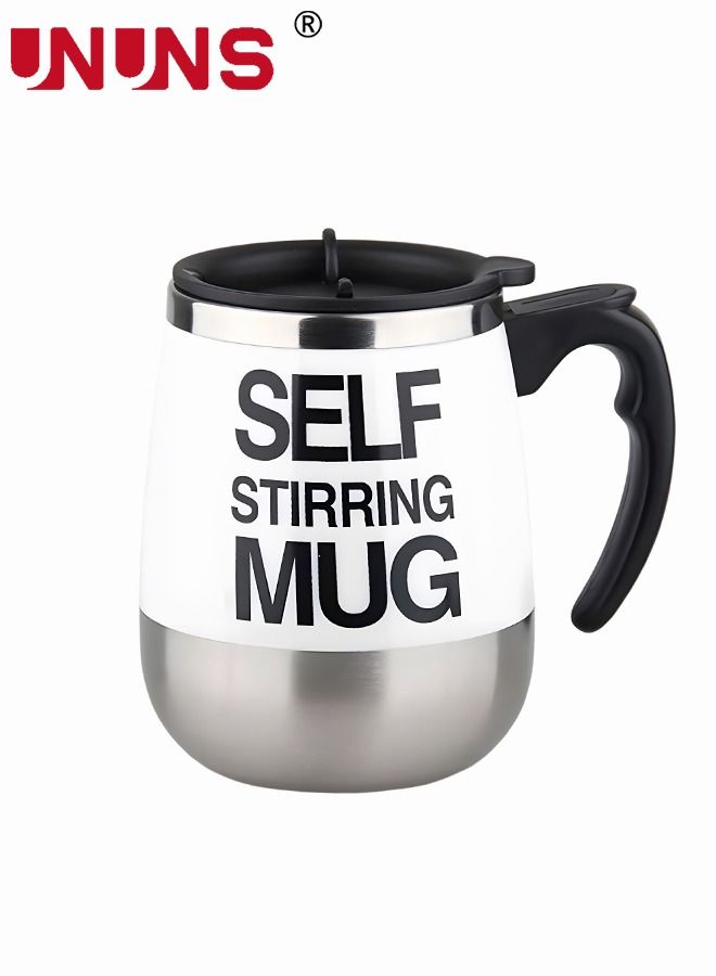 UNUNS Self Stirring Coffee Mug,400ml Auto Mixing Mug With Lid,Stainless Steel Cup For Coffee/Tea/Hot Chocolate/Milk,Magnetic Cup,Mug OfficeKitchen/Travel/Home,Creative Gift - Image 1