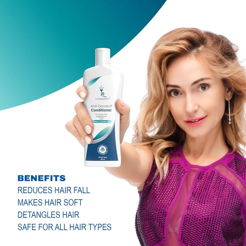LA'BANGERRY LABANGERRY Anti Dandruff Conditioner For Hair Moisturizes And Smooths With Hibiscus For All Hair Types 250 ml - Image 4
