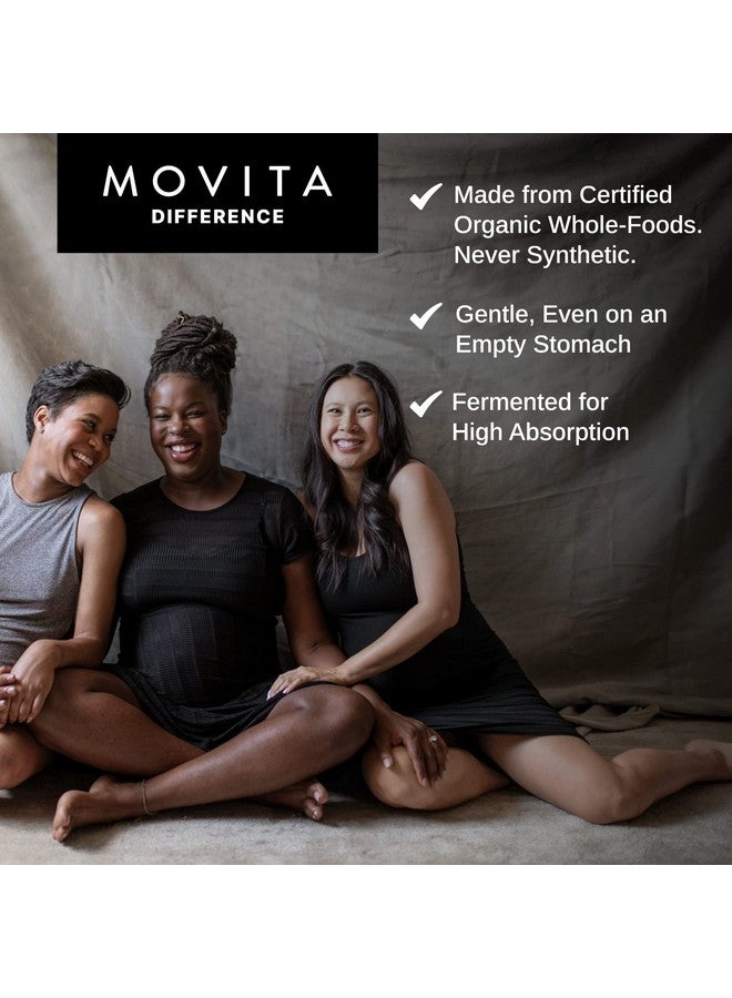Movita Movita Prenatal Multivitamin - Organic Fermented Whole Foods for Healthy Pregnancy, Fetal Development & Postnatal Support - Vegan, Gluten-Free, Non-GMO, 30-Day Supply (Eco-Friendly Refill Pouch) - Image 2