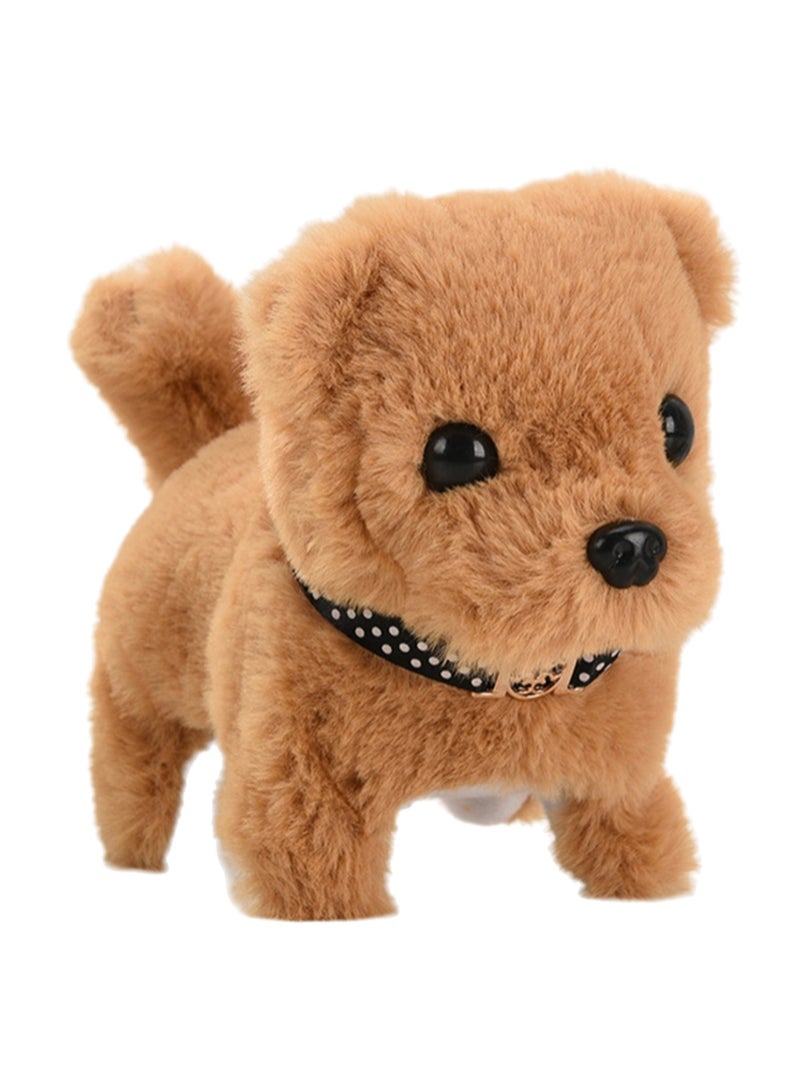 Yellow Short-Eared Bichon Electronic Plush Stuffed Animal Interactive Puppy Touch Control, Electronic Dog Pet, Robot Toy, Animated Toy Dog ​​Suitable For Kids Baby - Image 1