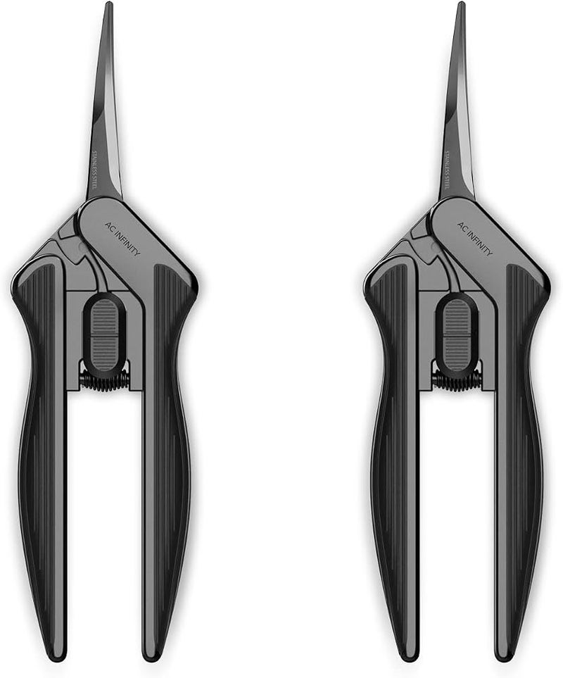 AC Infinity 6.6” Stainless Steel Curved Pruning Shear 2-Pack, Lightweight - Image 1