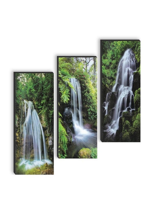 SAF paintings set of 3 Waterfall UV textured self adeshive wall painting for home decoration SANF-SJ31 - Image 1