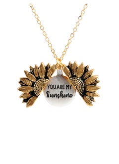 Engraved Necklace Inspirational Sunflower Locket Necklace Jewelry for Women Girlfriend. Birthdays, Valentine's Day