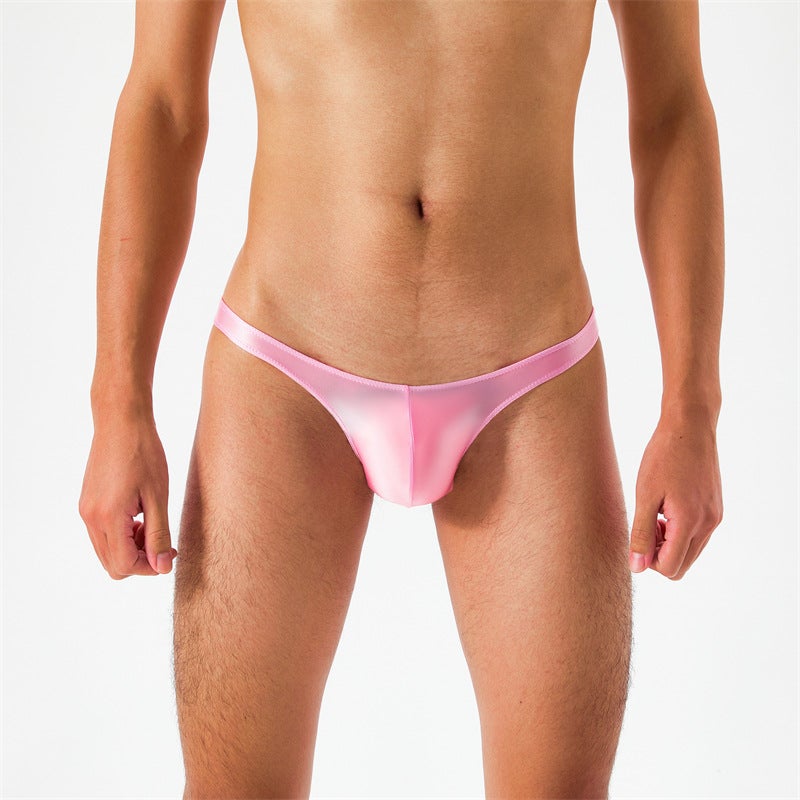Silk Smooth Through Thin Oil Gloss Silky Ultra-Low Waist Men'S Thong T Pants 7071 - Image 3