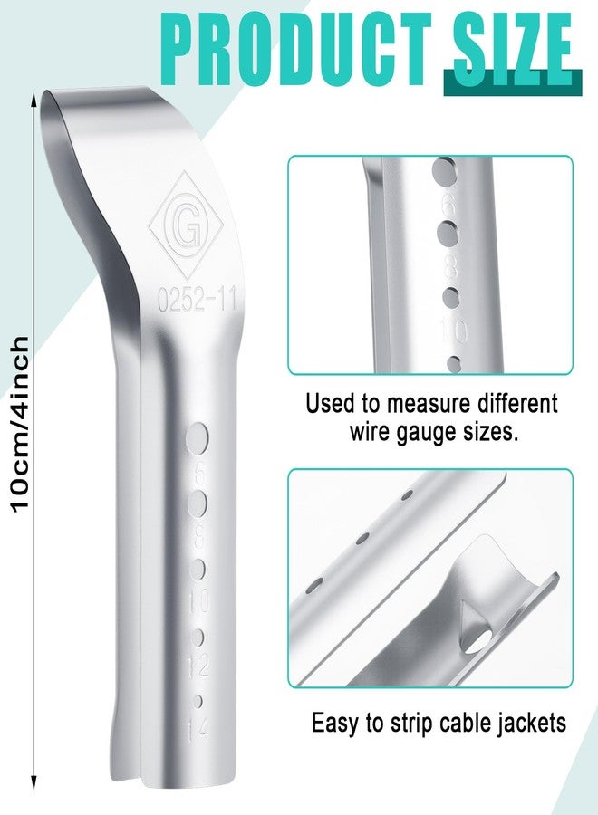 Shimeyao 2 Pcs 4 Inch Cable Ripper Stainless Steel Cable Wire Ripper Stripping Tool for 6-14 Awg - Image 2