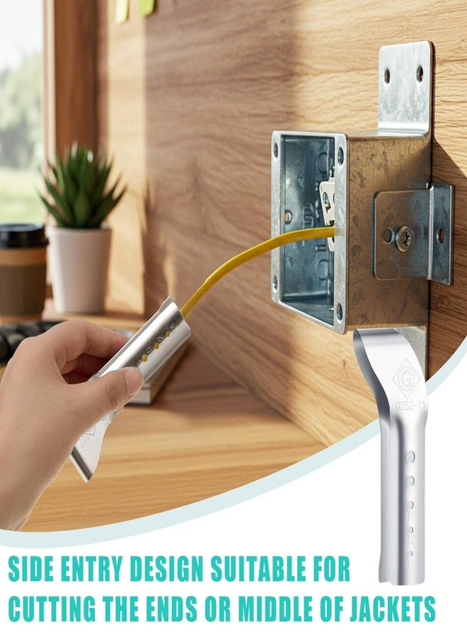 Shimeyao 2 Pcs 4 Inch Cable Ripper Stainless Steel Cable Wire Ripper Stripping Tool for 6-14 Awg - Image 4