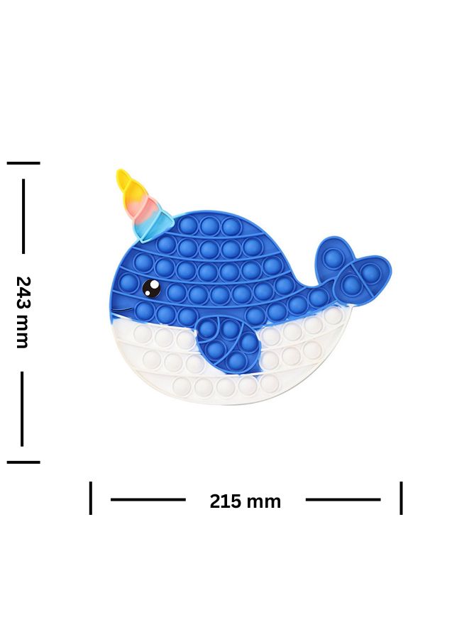 Push Pop Bubble Fidget Toy Silicone Animal Sensory Squeeze Toy Stress Relief Anti-Anxiety ADHD Autism Special Fidget Popper Gift for Kids and Adults Whale A  - Image 3