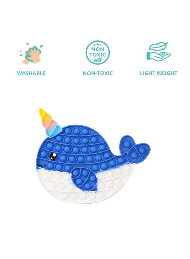 Push Pop Bubble Fidget Toy Silicone Animal Sensory Squeeze Toy Stress Relief Anti-Anxiety ADHD Autism Special Fidget Popper Gift for Kids and Adults Whale A  - Image 2