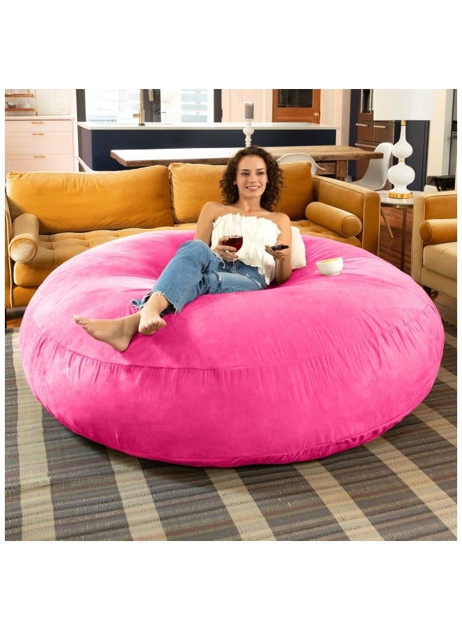 Comfy Comfy Oversized XXL Suede Cocoon Sack Family Bean Bag Pink  - Image 1