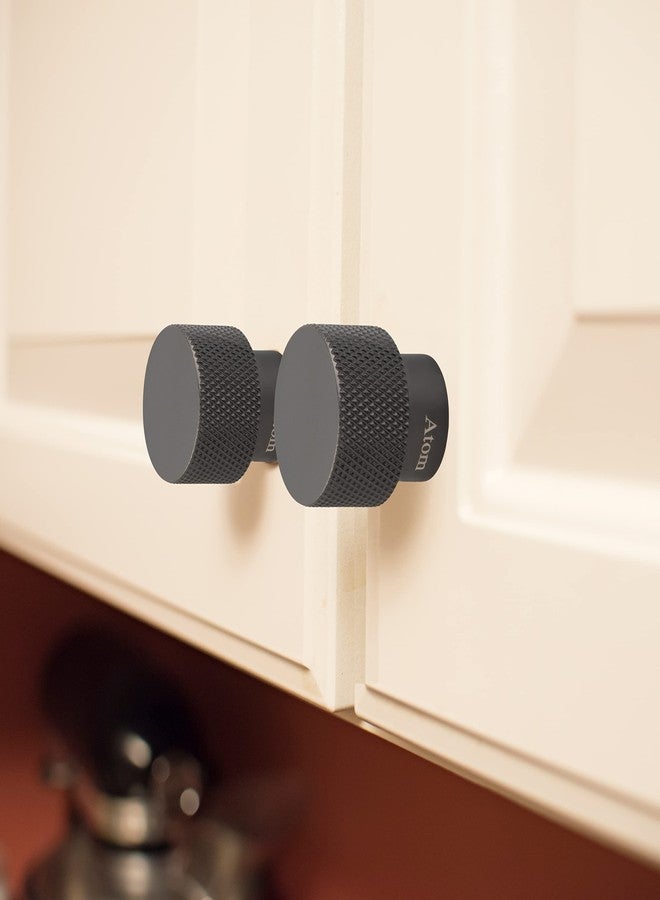 Atom 1 inches Brass Knob for Cabinet, Drawer or Door | Dresser Wardrobe Kitchen Metal Globe | Kids Pulls Handles for Furniture (DMN-BLK), Pack of 6 - Image 5