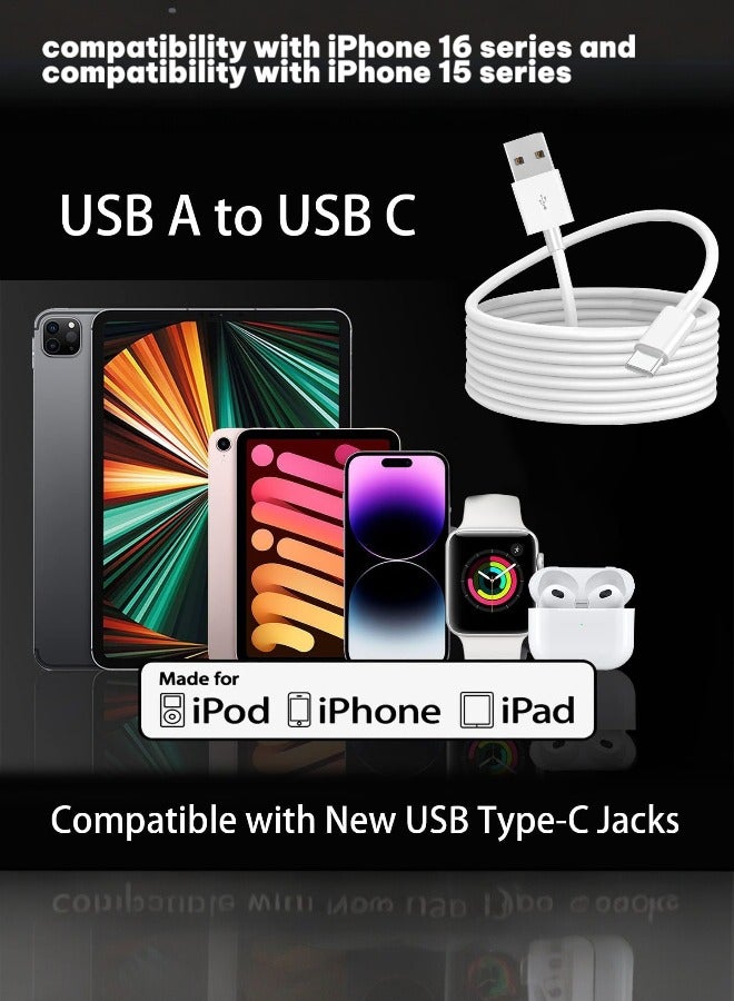 FASTWIN USB A to Type C CarPlay Car Cable for iPhone 16 Series iPhone 15 Series CarPlay Charger, Fast Charging for iPad, Galaxy Devices and More (1200mm 1.2 Meter) - Image 4
