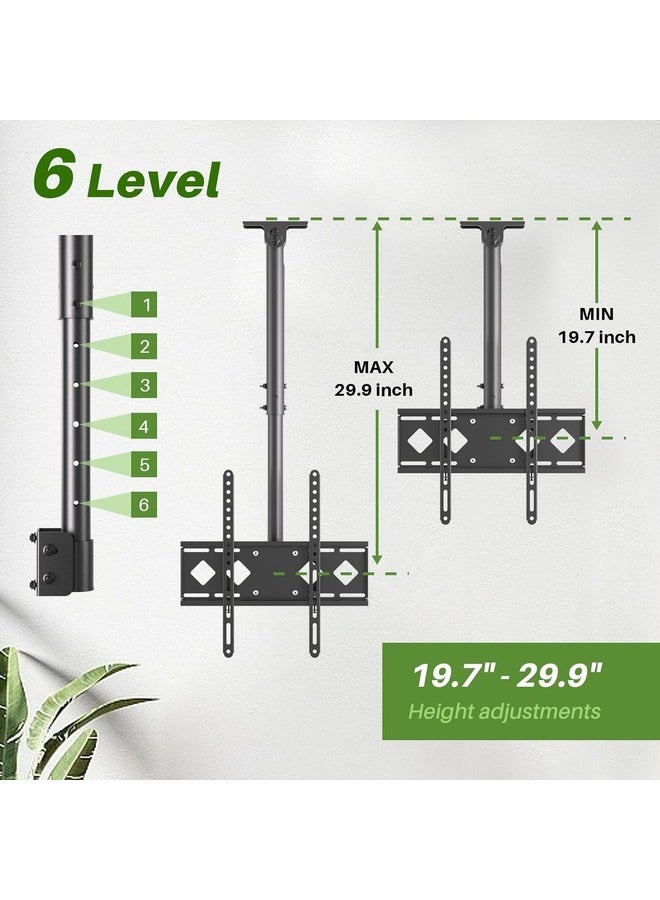 ELTRAZONE Adjustable Ceiling TV Mount Bracket - Universal Fit for LED, LCD, OLED, Plasma TVs Up to 65 Inches, 88lbs Weight Capacity - Image 3