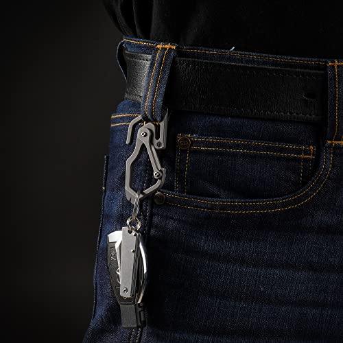 KeyUnity Titanium Carabiner Keychain Tool, 3 Functions in 1 Multitool for Everyday Carry (KU05) - Image 3