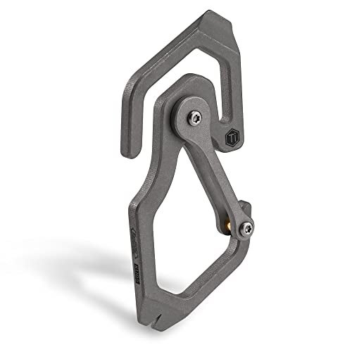 KeyUnity Titanium Carabiner Keychain Tool, 3 Functions in 1 Multitool for Everyday Carry (KU05) - Image 1