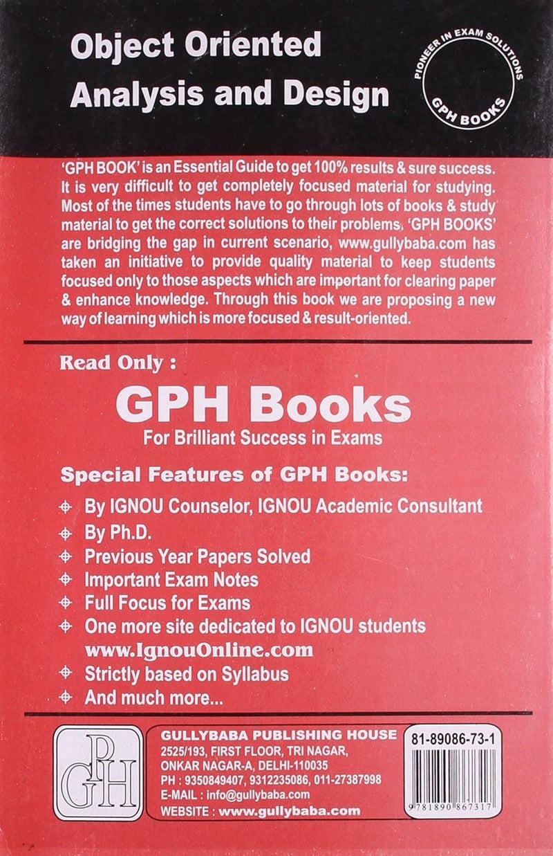 Object Oriented Analysis & Design Gph Book: Mcs-032 - Image 2