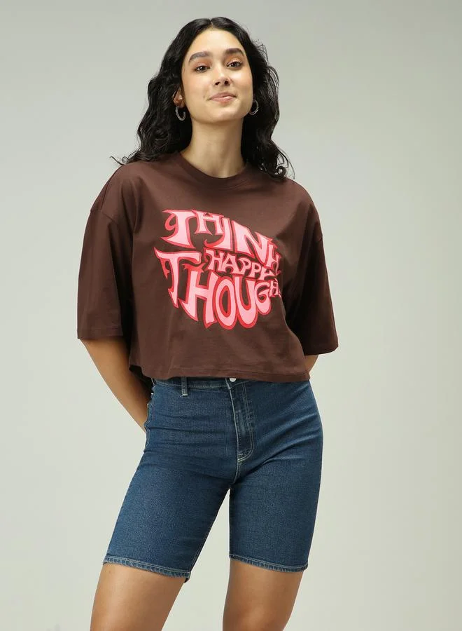 أوجيدر تيشيرت قصير بطبعة جرافيك