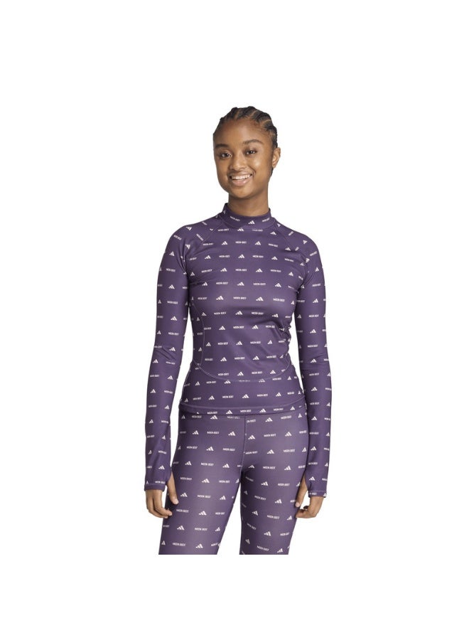 Adidas Long Sleeve Top Purple Shirt (Long Sleeve) Other Shirts For Women - Image 2