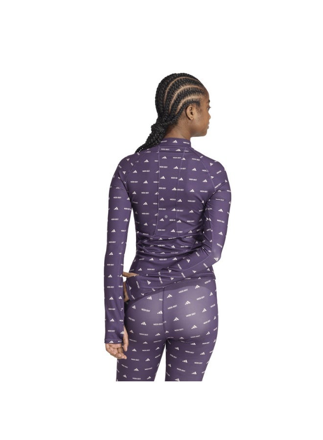 Adidas Long Sleeve Top Purple Shirt (Long Sleeve) Other Shirts For Women - Image 3