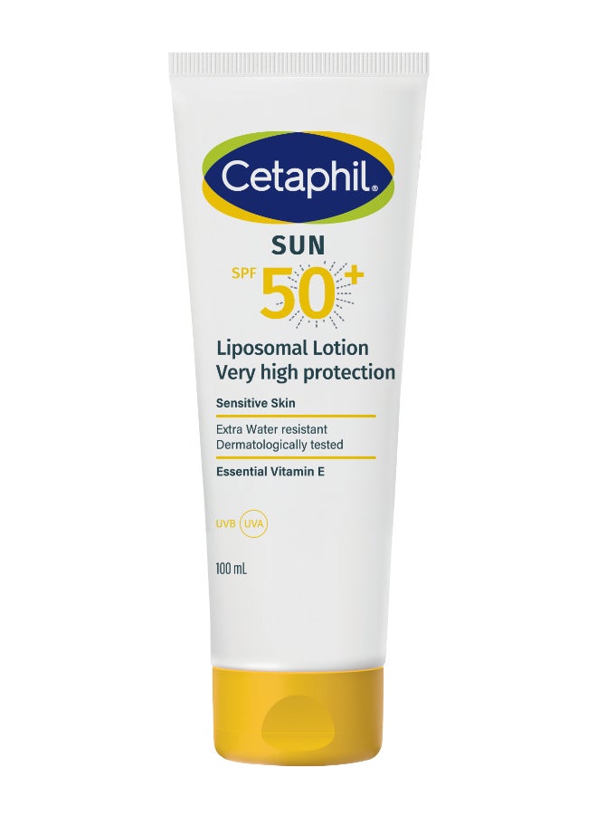 Cetaphil Sun Liposomal Lotion Spf 50+, Moisturizer Sunscreen Face And Body Moisturizer For Sensitive Skin, Very High Protection And Water Resistent, Unscented White 100ml - Image 1