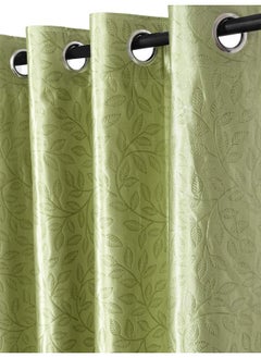 Cortina 2 Piece Leaf Design Panel Eyelet Polyester Window Curtains - 5 Feet, Green - pzsku/Z2EC59B20FF3362916457Z/45/_/1736426562/2d262d11-9d92-431c-b4e6-45ed5799a4e1